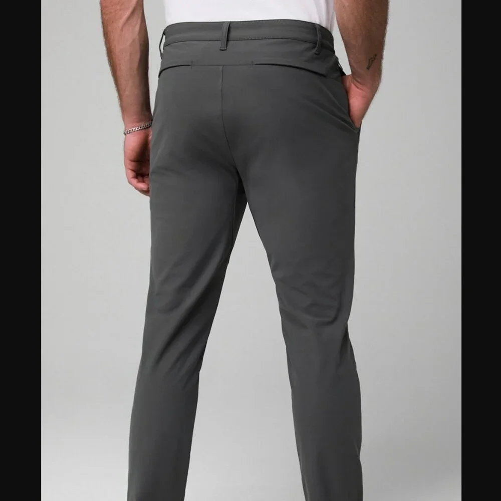 Fabletics The Don Trouser, Slim Fit, Onyx (Gray), 32WX30L, EUC